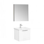 VitrA Root Flat 60 cm Beyaz Çekmeceli Aynalı Banyo Dolabı Takımı