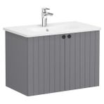 VitrA Root Groove 69291 Mat Gri 80 CM Kapaklı Lavabo Dolabı