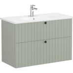 VitrA Root Groove 69463 Mat Retro Yeşil 100 CM Çekmeceli Lavabo Dolabı
