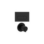 Vitra Root Round 800-2036 Kumanda Paneli ve Stop Valf Seti, Mat Siyah (740-2280, A41461GR) - Krom
