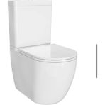VitrA S55 Kanalsız Klozet Seti Beyaz Renk Yavaş Kapanan Stoperli Kapak ile Duvara Sıfır Tasarım