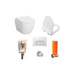 Vitra S60 Kanalsız Asma Klozet + Slim Duroplast Kapak + Gömme Rezervuar Set