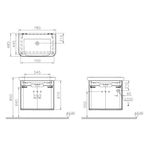 Vitra Sento 60785 Beyaz Lavabo Dolabı