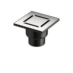 Vitra V-Flow 5608280 Alttan Çıkışlı 15x15 cm DK 100 Kapak Parlak Krom Duş Kanalı