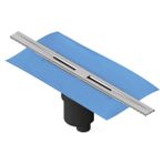 Vitra V-Flow Clear-Cut 5701680 Alttan Çıkışlı 80 cm Parlak Krom Duş Kanalı