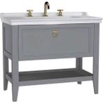 Vitra Valarte Tek Çekmeceli Tezgah Üstü Lavabo Dolabı 100 cm Mat Gri 62199