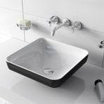 VitrA Water Jewels Kare 40 cm Sedef Beyaz-Siyah Çanak Lavabo
