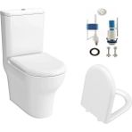Vitra Zentrum Kanalsız Duvara Sıfır Klozet, Rezervuar, Iç Takım ve Yavaş Kapanan Kapak 7783L003-0092 - Beyaz