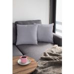 Viva Home 2'Li 43X43Cm Gri Kırlent Kılıfı Tay Tüyü Döşemelik Premium Kumaş Dekoratif Çift Taraflı Krl010