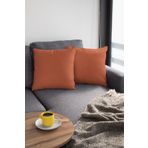 Viva Home 2'Li 43X43Cm Tarçın Döşemelik Tay Tüyü Premium Kumaş Dekoratif Çift Taraflı Kırlent Kılıfı Krl020