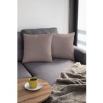 Viva Home 2'Li 43X43Cm Vizon Çift Taraflı Tay Tüyü Döşemelik Premium Kumaş Dekoratif Kırlent Kılıfı Krl008