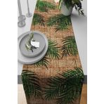 Viva Home 40X140Cm Dokuma Leke Tutmaz Premium Tay Tüyü Kumaş Masa Örtüsü Runner Hasır Görünümlü Rnr183