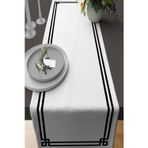 Viva Home 40x140cm Köşeli Tay Tüyü Dokuma Premium Leke Tutmayan Kumaş Masa Örtüsü Runner Rnr276