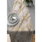 Viva Home 40x140cm Masa Örtüsü Mermer Runner Premium Tay Tüyü Dokuma Leke Tutmayan Kumaş Rnr254