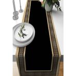 Viva Home 40x140cm Runner Dokuma Leke Tutmayan Premium Tay Tüyü Kumaş Masa Örtüsü Elit Çerçeveli Rnr395