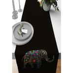 Viva Home 40x140cm Runner Dokuma Leke Tutmayan Premium Tay Tüyü Kumaş Masa Örtüsü Filli Rnr364