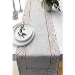 Viva Home 40x140cm Runner Dokuma Leke Tutmayan Premium Tay Tüyü Kumaş Masa Örtüsü Prizma Rnr376