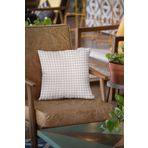 Viva Home 43X43Cm Premium Tay Tüyü Dokuma Kumaş Çift Taraflı Kaz Ayağı Kırlent Yastık Kılıfı Krl286