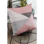 Viva Home 43x43cm Tay Tüyü Premium Leke Tutmayan Kumaş Çift Taraflı Geometrik Kırlent Yastık Kılıfı Krl390