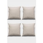 Viva Home 4'Lü 43X43Cm Bej Dekoratif Çift Taraflı Kırlent Kılıfı Tay Tüyü Döşemelik Premium Kumaş Krl027