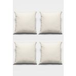 Viva Home 4'Lü 43X43Cm Ekru Tay Tüyü Döşemelik Premium Kumaş Dekoratif Çift Taraflı Kırlent Kılıfı Krl003
