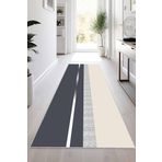 Viva Home Antrasit Silver Kaymaz Modern Kesme Rulo Yolluk Halı Vh010, Antrasit, 80 X 270