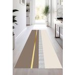 Viva Home Bej Gold Kaymaz Taban Modern Kesme Rulo Yolluk Halı Vh014, Bej, 100 X 230