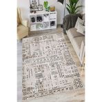 Viva Home Bej Kaymaz Tabanlı Makinede Yıkanır Leke Tutmayan Hitit Desen Mutfak Halısı Ar1368, Bej, 60 X 100