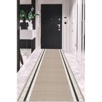 Viva Home Bej Özel Ölçülü Kaymaz Tabanlı Kesme Rulo Yolluk Mutfak Hol Antre Halısı Ar1418, Bej, 100 X 410