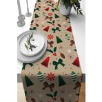 Viva Home Christmas Premium Tay Tüyü Yeni Yıl Leke Tutmaz Kumaş Yılbaşı Masa Örtüsü Runner 40X140Cm Rnr541