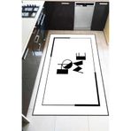 Viva Home Kaymaz Taban Yıkanabilir Leke Tutmayan Home Mutfak Halısı Ar1259, Beyaz, 100 X 180