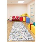 Viva Home Kaymaz Tabanlı Kesme Rulo Yolluk Otoyollu Çocuk Ar250, Gri, 80 X 370