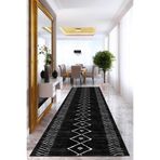 Viva Home Kaymaz Tabanlı Kesme Yolluk Morocco Siyah Ar315, Siyah, 120 X 190