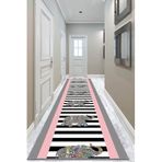 Viva Home Kaymaz Tabanlı Makinede Yıkanabilen Kesme Rulo Yolluk Filli Ar575, Gri, 120 X 170
