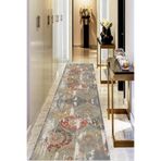Viva Home Kaymaz Tabanlı Makinede Yıkanır Vintage Kesme Yolluk Ar650, Bej, 100 X 500