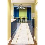Viva Home Kesme Jel Taban Rulo Yolluk Gold Kenarlı Ar363, Bej, 100 X 420