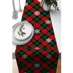 Viva Home Kırmızı Yeniyıl Yılbaşı Noel Christmas Runner Masa Örtüsü 40X140Cm Rnr636