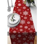 Viva Home Kırmızı Yeniyıl Yılbaşı Noel Christmas Runner Masa Örtüsü 40X140Cm Rnr637
