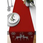 Viva Home Kırmızı Yeniyıl Yılbaşı Noel Christmas Runner Masa Örtüsü 40X140Cm Rnr642