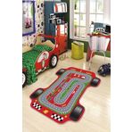 Viva Home Lazer Kesim Kaymaz Makinede Yıkanabilir Araba Şeklinde Çocuk Halısı Ar288, Renkli3499, 100 X 200