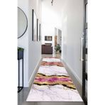 Viva Home Makinede Yıkanabilir Kaymaz Taban Kesme Rulo Yolluk Mermer Ar265, Pembe, 120 X 170