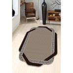 Viva Home Makinede Yıkanabilir Kaymaz Taban Lazer Kesim Modern Halı Rv309, Kahverengi, 160 X 230