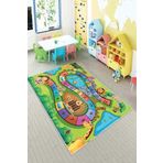 Viva Home Makinede Yıkanabilir Kaymaz Taban Oyun Eğitici Çocuk Halısı Kd072, Yeşil, 100 X 160