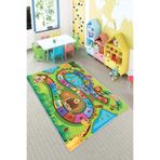 Viva Home Makinede Yıkanabilir Kaymaz Taban Oyun Eğitici Çocuk Halısı Kd072, Yeşil, 80 X 200