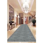 Viva Home Makinede Yıkanabilir Kaymaz Taban Özel Ölçü Kesme Rulo Yolluk Ar1189, Koyu Gri, 80 X 440
