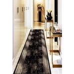 Viva Home Makinede Yıkanan Kaymaz Tabanlı Desen Kesme Rulo Yolluk Ar554, Kahverengi, 80 X 180