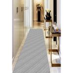 Viva Home Makinede Yıkanır Kaymaz Taban Kesme Özel Ölçülü Rulo Yolluk Ar1196, Gri, 100 X 260