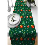 Viva Home Noel Premium Tay Tüyü Leke Tutmayan Kumaş Yılbaşı Christmas Masa Örtüsü Runner 40x140cm Rnr563