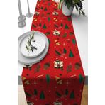 Viva Home Noel Premium Tay Tüyü Yeni Yıl Leke Tutmaz Kumaş Masa Örtüsü Christmas Runner 40X140Cm Rnr543