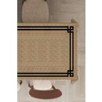 Viva Home Premium Tay Tüyü Kadife Yıkanabilir Leke Tutmaz Kumaş Hasır Görünümlü Masa Örtüsü Mso181, Hasır - 1, 140 X 200